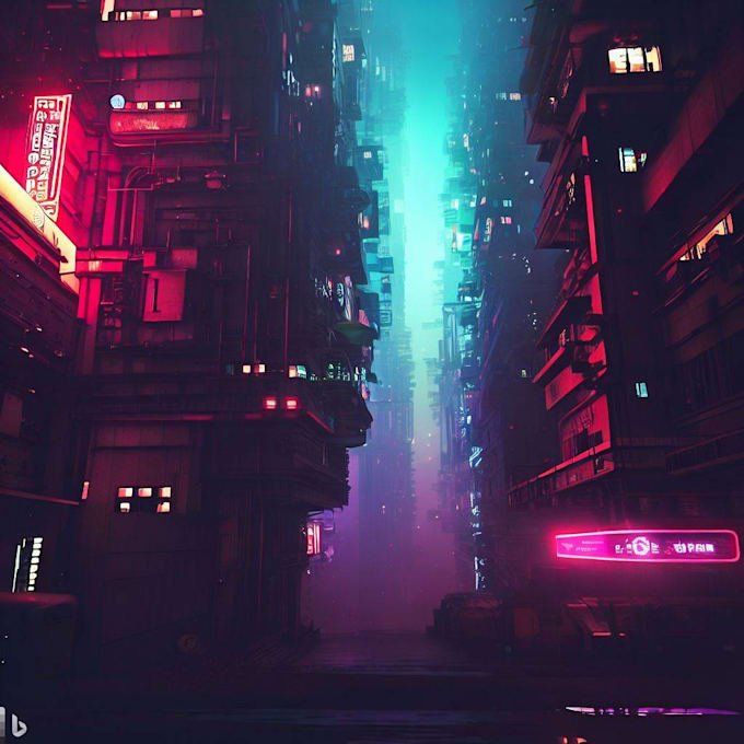 Draw futuristic cyberpunk city or background art by Komian | Fiverr