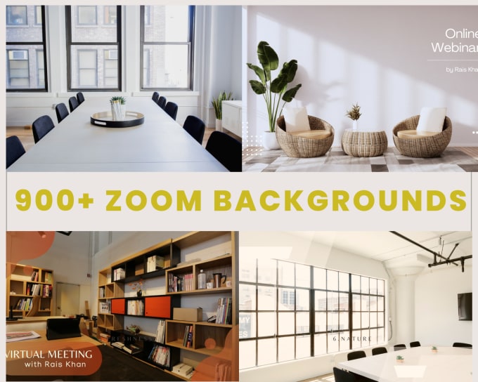 Design a custom virtual background for zoom and google meet by ...