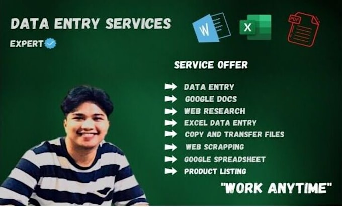 do data entry, encoding, web research and copy paste file