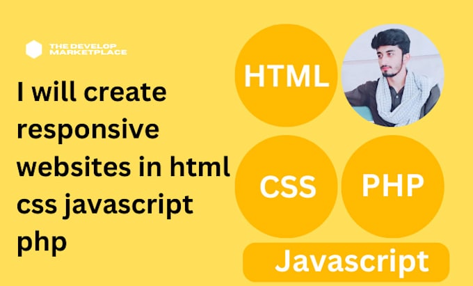 Create responsive websites in html css javascript php by Fahad4772 | Fiverr