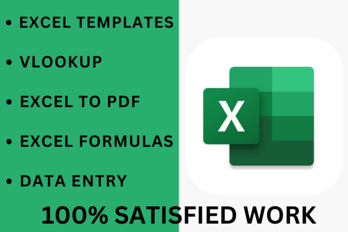 Do data entry excel to pdf excel templates and excel formula by