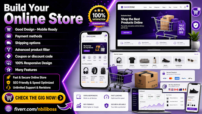 create a responsive woocommerce store with full features