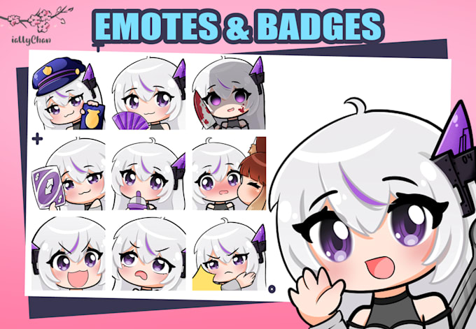 create cute twitch emotes in bulk for you
