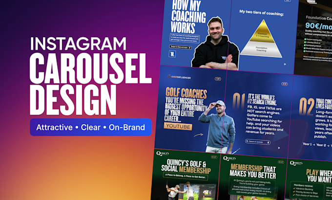 design attractive instagram carousel posts and ads