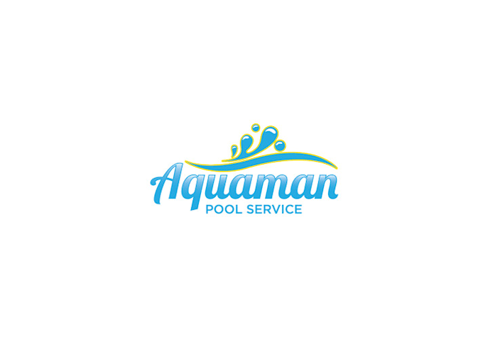 make awesome modern aquaman pool service logo