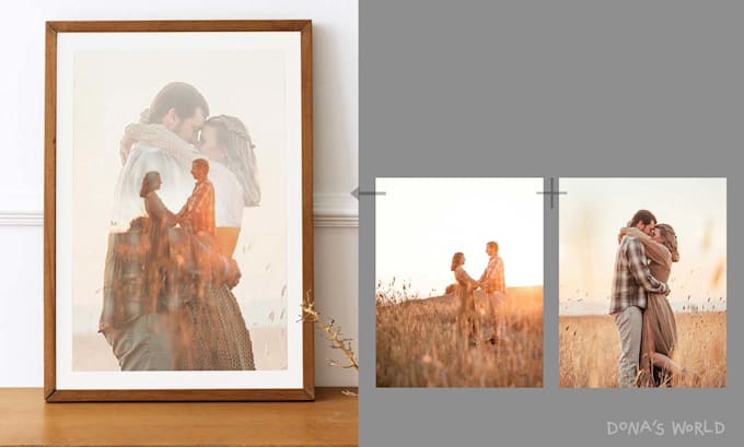 make creative double exposure effects for your couple photos