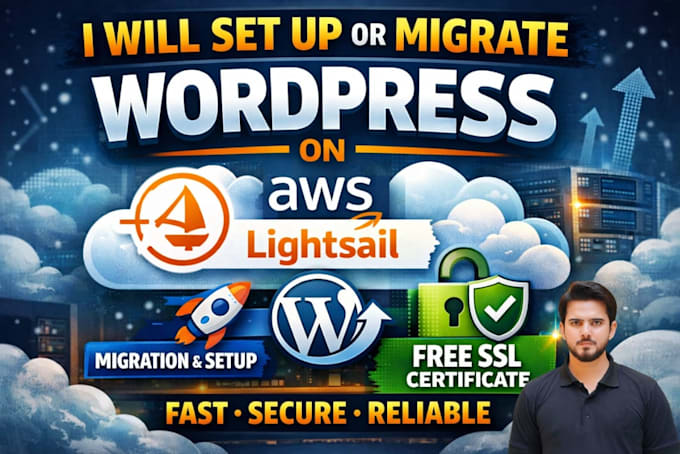 set up or migrate wordpress on AWS lightsail with free SSL