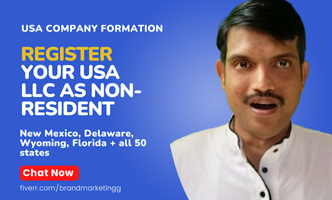 do USA llc creation in new mexico, wyoming, delaware with ein, bank, boi, duns