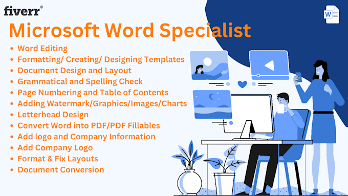 create, format, edit and design microsoft word documents