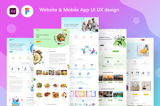 Do modern website ui ux design and mobile app ui ux design by Safa ...