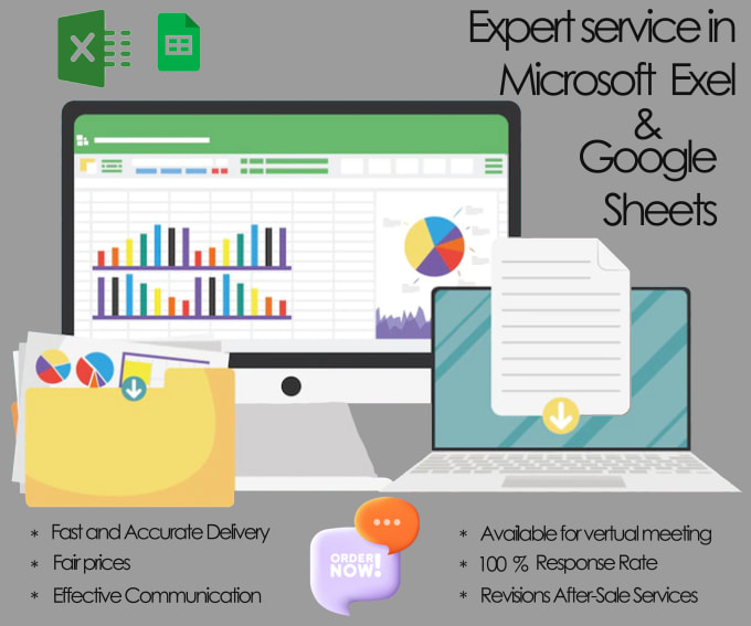 Professionnel in excel, google sheets, vba, formula, charts etc by