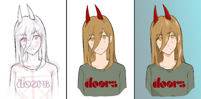 Draw anime and manga fan art for you by Parmearthq | Fiverr