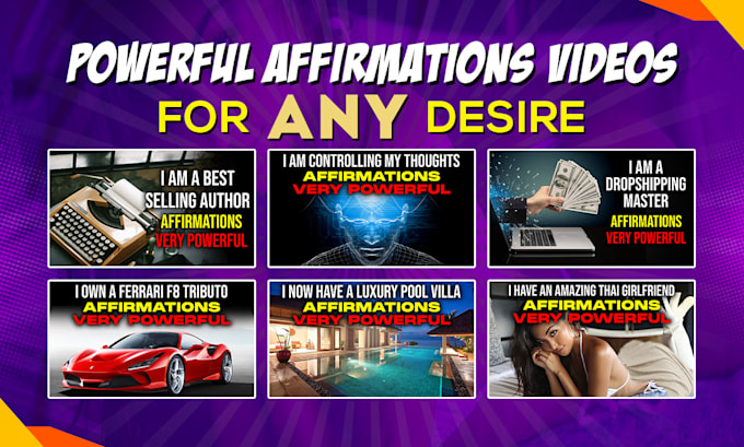 create powerful custom affirmations video for any desire