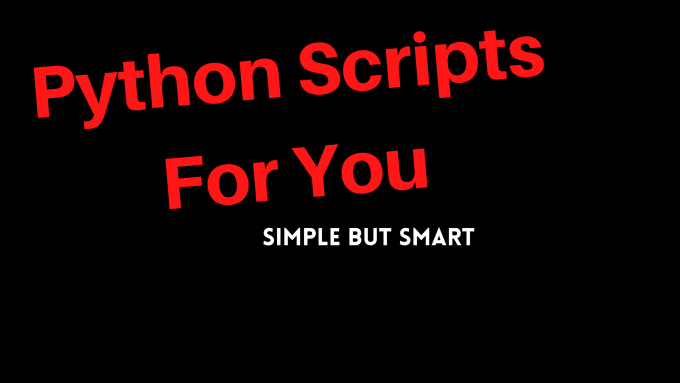 Write basic python scripts by Omerfaruk21 | Fiverr