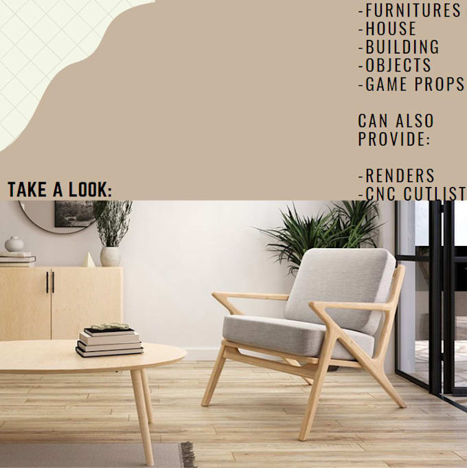 Design and 3d model your furniture in sketchup by U_4ed5d7b1a67e Fiverr