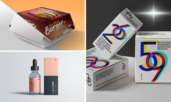 do packaging box design, box label, mailer box design