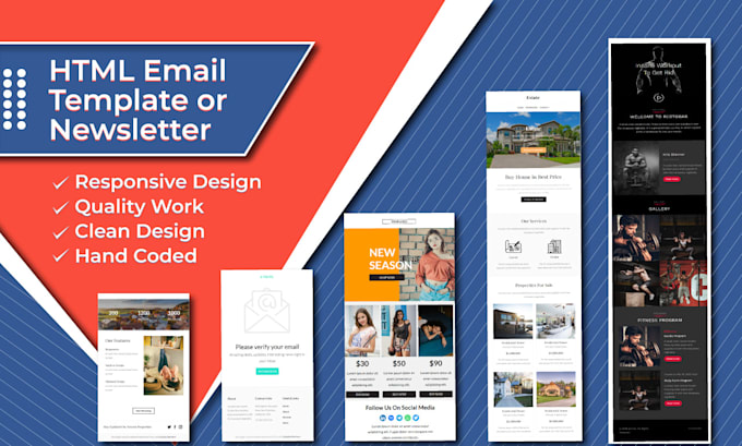 Design a responsive html email template or newsletter by Shawal_shahi ...