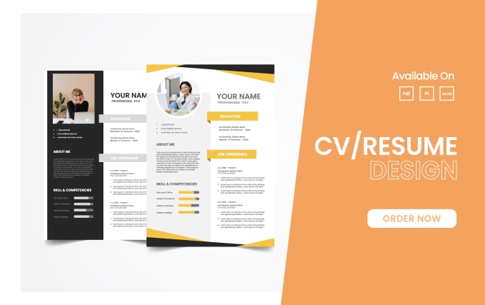 Design modern professional resume or cv template by Dhwstd Fiverr