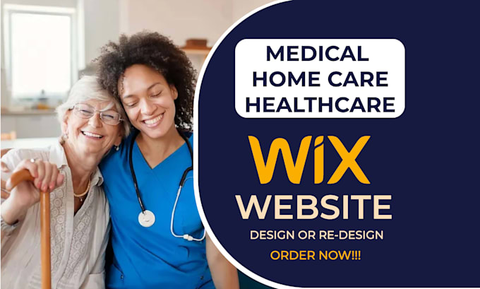 medical wix website clinic healthcare home care wix website or re design