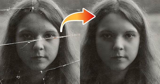 restore, repair, fix damaged photo