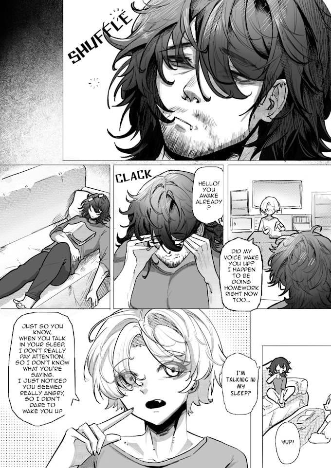 Draw black and white manga or storyboard by Guck_lp | Fiverr