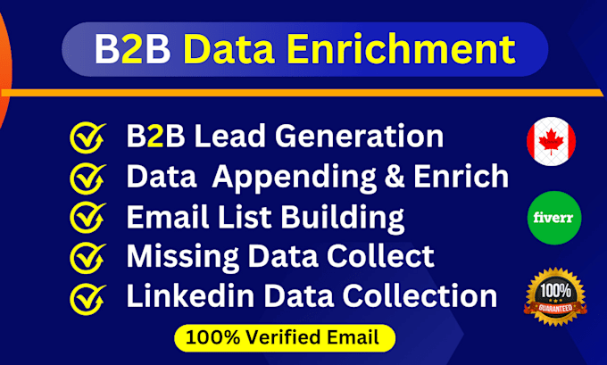 provide b2b lead generation and data appending, enrichment services