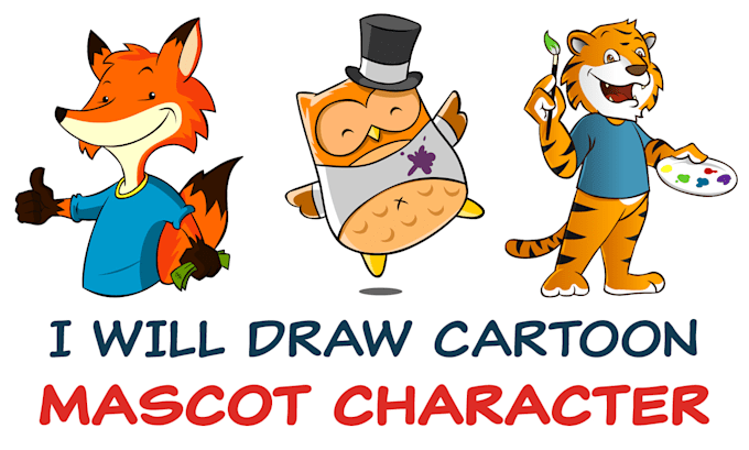 draw cartoon mascot character