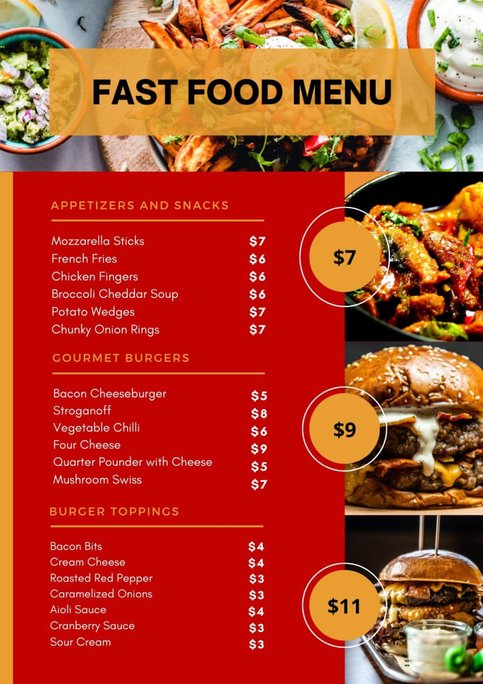 Make food menu, menu board, and restaurant menu design by Abdullah4498 ...