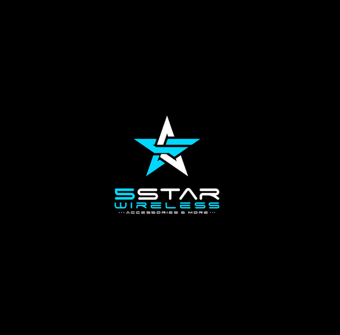 design awesome modern 5star wireless logo