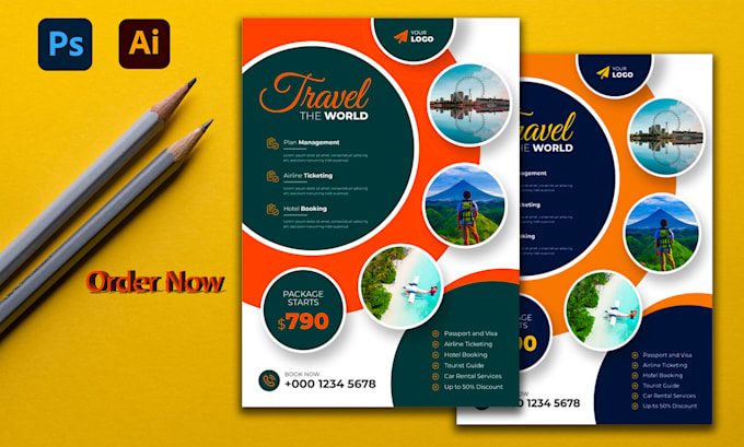 create professional business flyer design, awesome modern flyer
