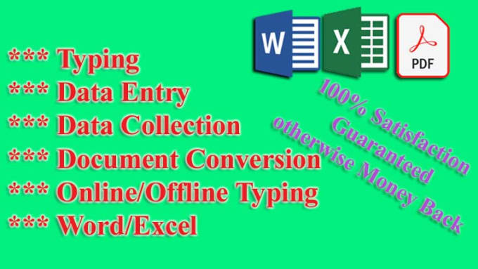 Do Accurate Data Entry Typing Work Pdf Convert To Word Excel By Ranjan164 Fiverr 2281