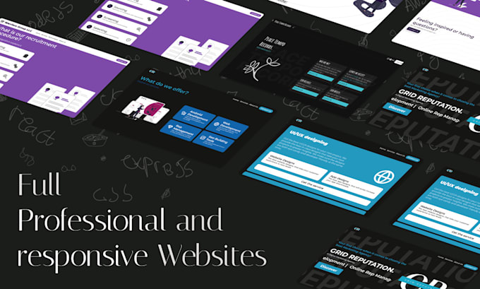 develop complete and responsive website
