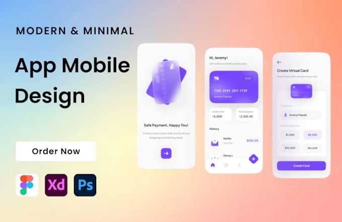 Creative mobile app design with the best ui ux design by Mahroz ...