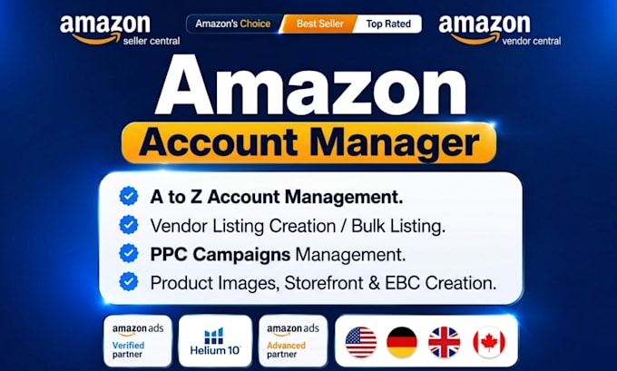 be your amazon account manager, seller and vendor central PPC expert
