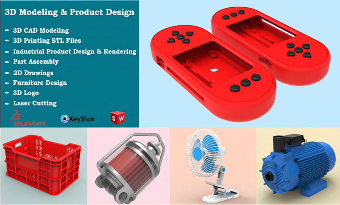 do 3d cad modeling cad design 3d printing stl, dwg, dxf files