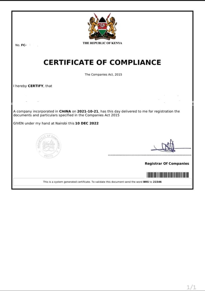 Incorporate foreign company in kenya by Njoromwas Fiverr