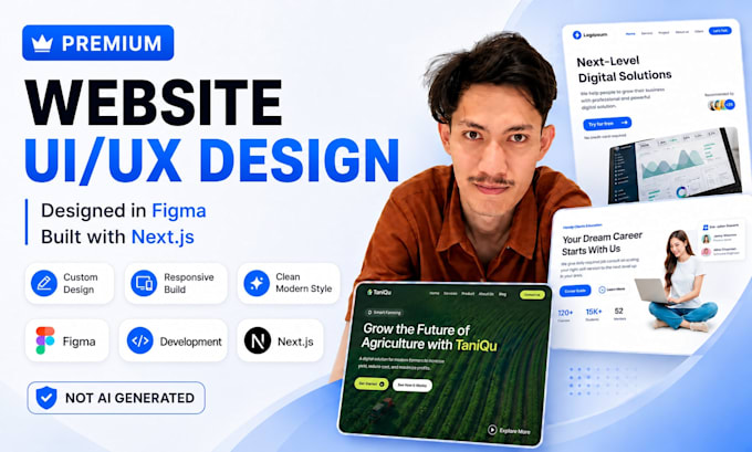 design website UI UX in figma and build it with next js