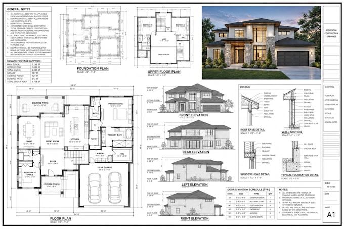 prepare US permit or construction set using revit or autocad