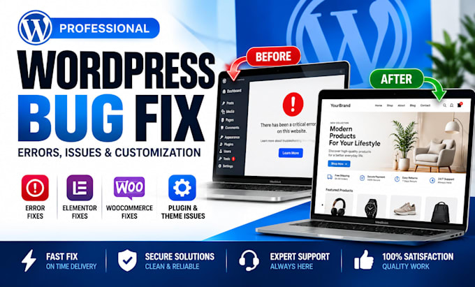 fix wordpress errors, bugs and plugin conflicts