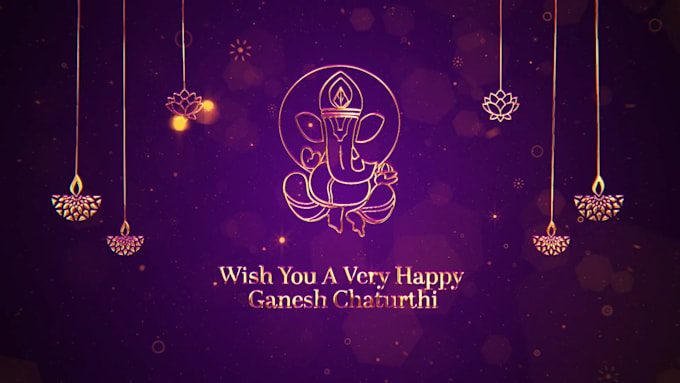 create most beautiful ganesh chaturthi greeting video