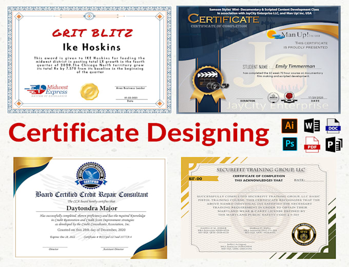 do professional certificate, custom certificate, diploma certificate