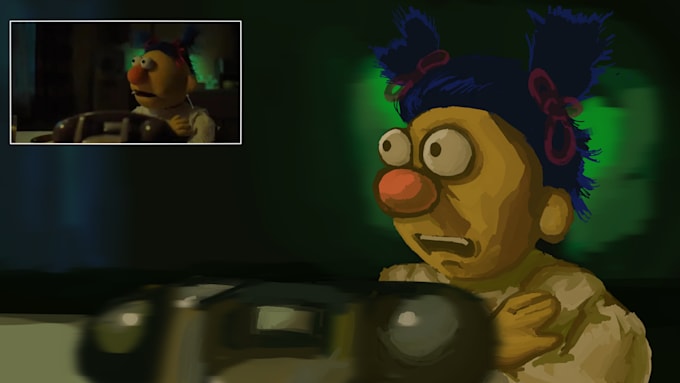 do dark cartoon concept art