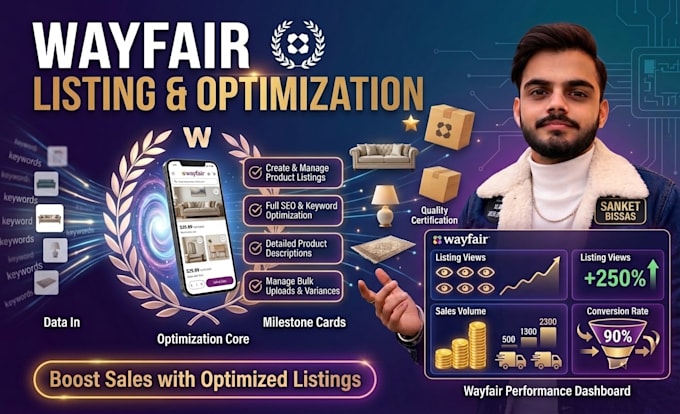 create professional wayfair product listings with SEO