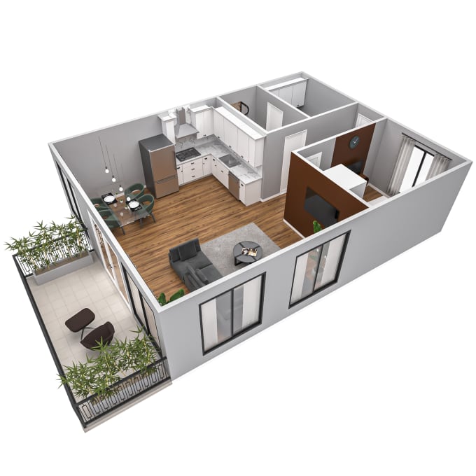 Create a 3d floor plan for you by Priyasonavane | Fiverr