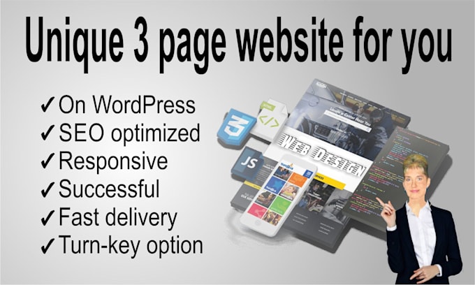 Design and build a unique, seo small business 3 page website by ...