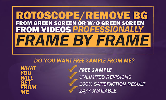 rotoscope, wire removal, or background remove from video