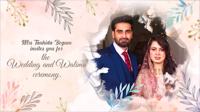 create pre wedding and wedding video albums with an invitation