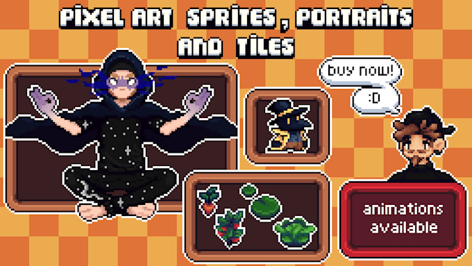 make pixel art characters, sprites, portraits and tilesets