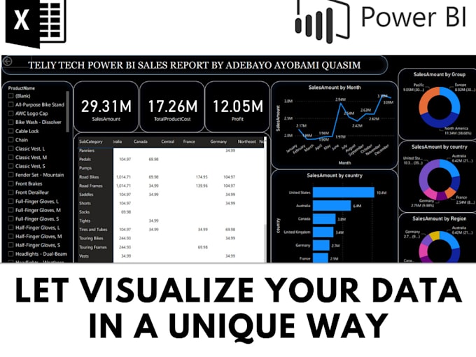 Create data visualization using microsoft excel and power bi by ...