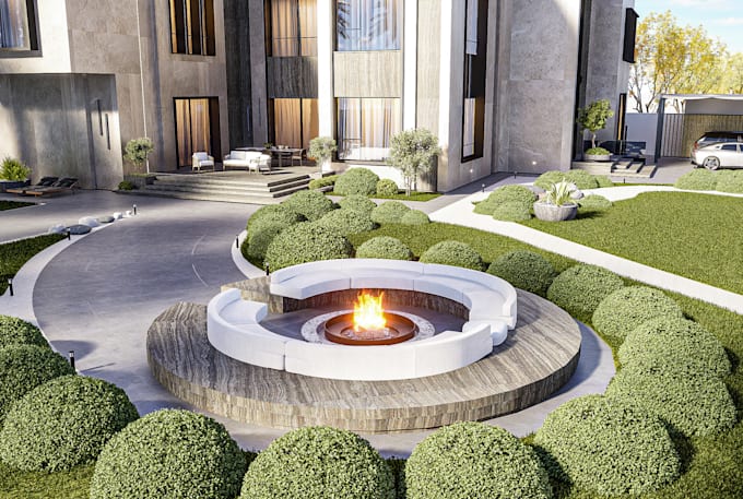 do backyard landscape design, garden, pool, patio, fireplace, deck